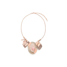Load image into Gallery viewer, Rosie - Pink Stone Abstract Chunky Pendents on Rose Gold Adjustable Necklace from Frinkle
